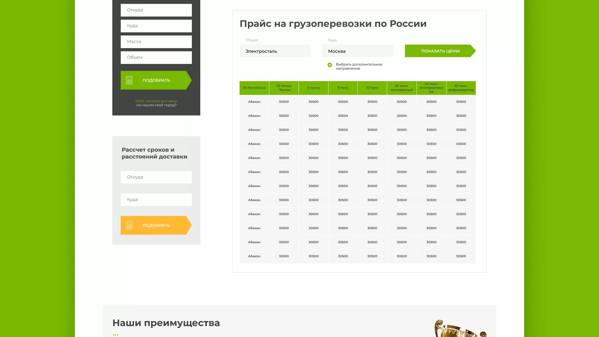 Разработка логотипа и сайта компании «Инком-Логистика» в Клине