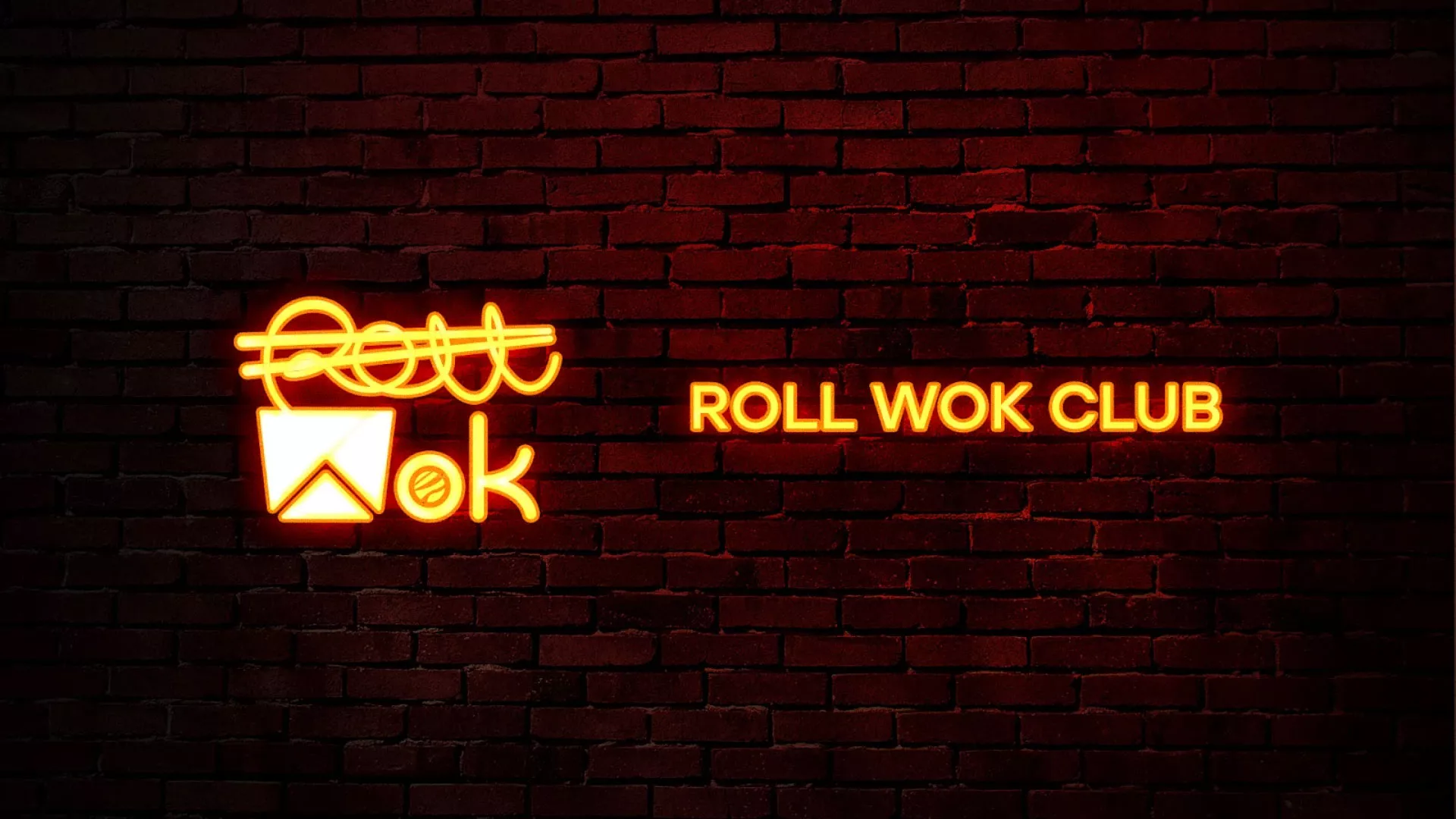 Разработка интерьерной вывески суши-бара «Roll Wok Club» в Клине